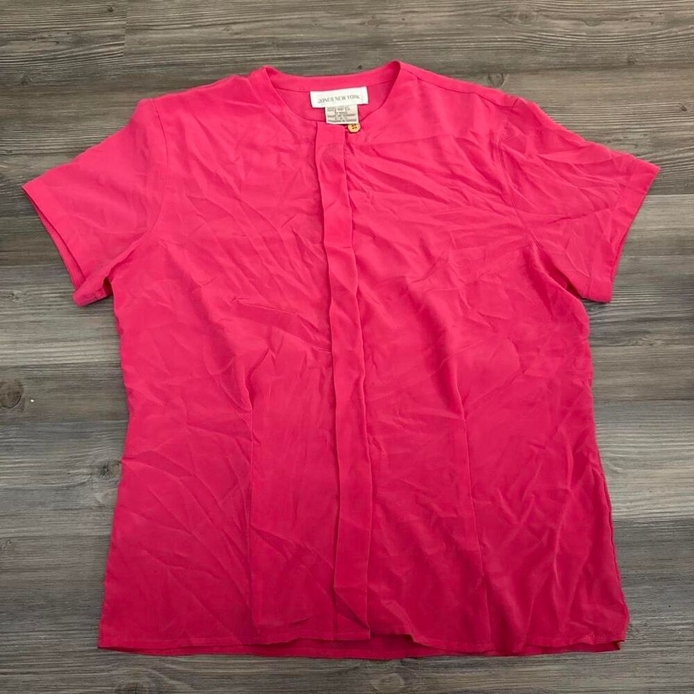 Jones-new-york Women's Pink and Red Blouse
